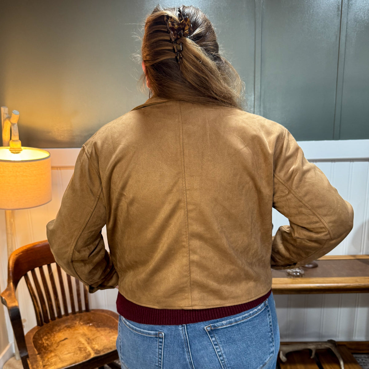 Suede Crop Jacket