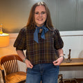 Plaid Collared Blouse