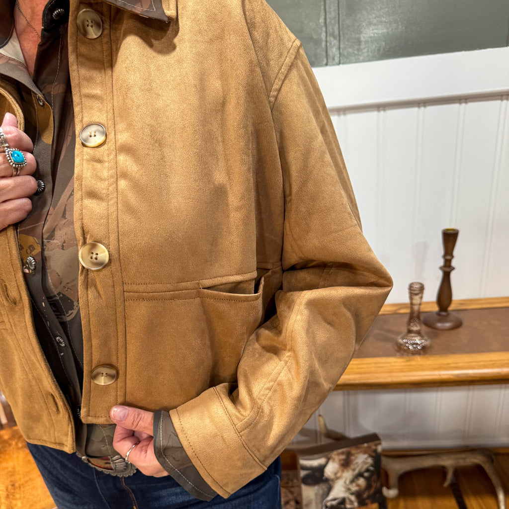 Suede Crop Jacket