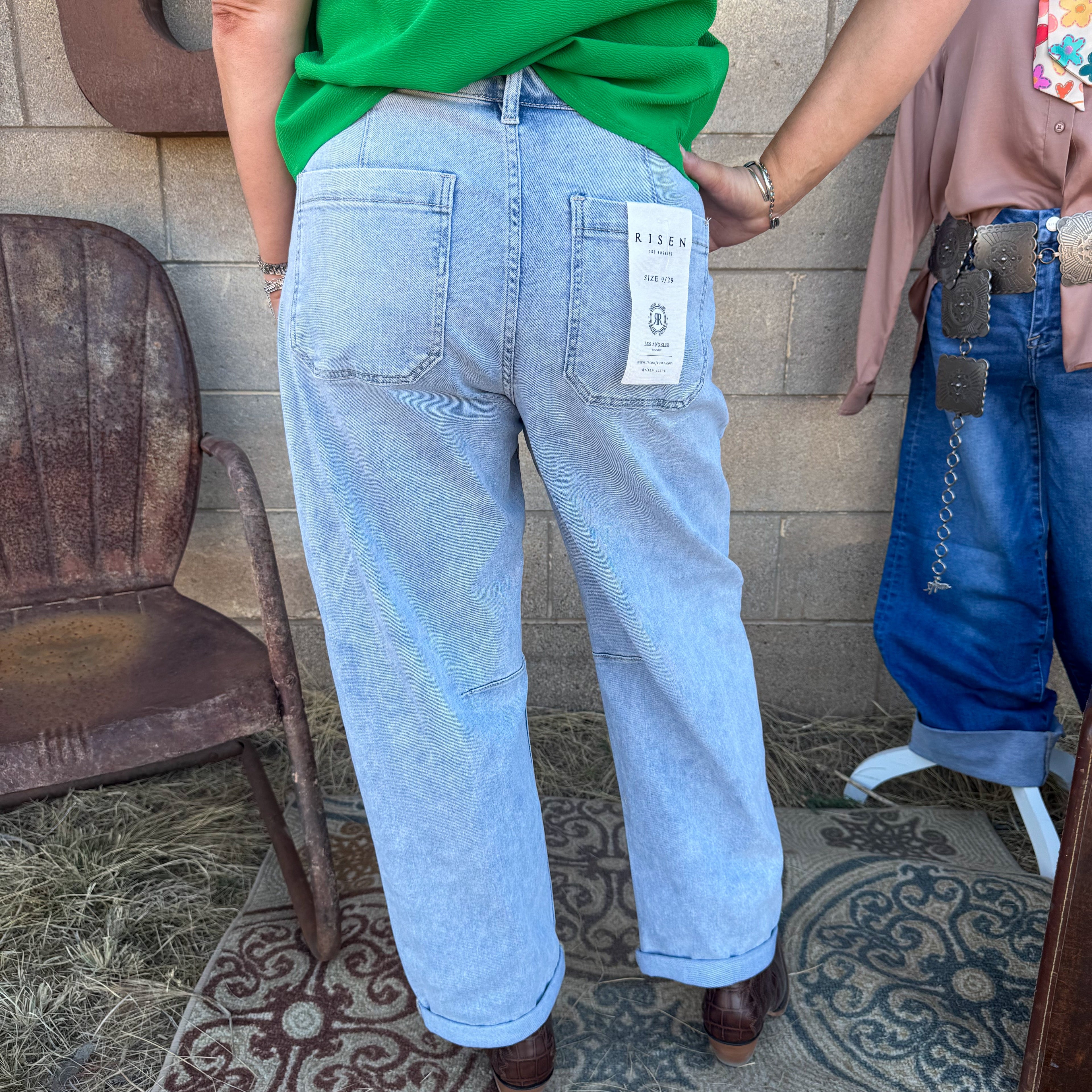 Patch Pocket Barrel Jean