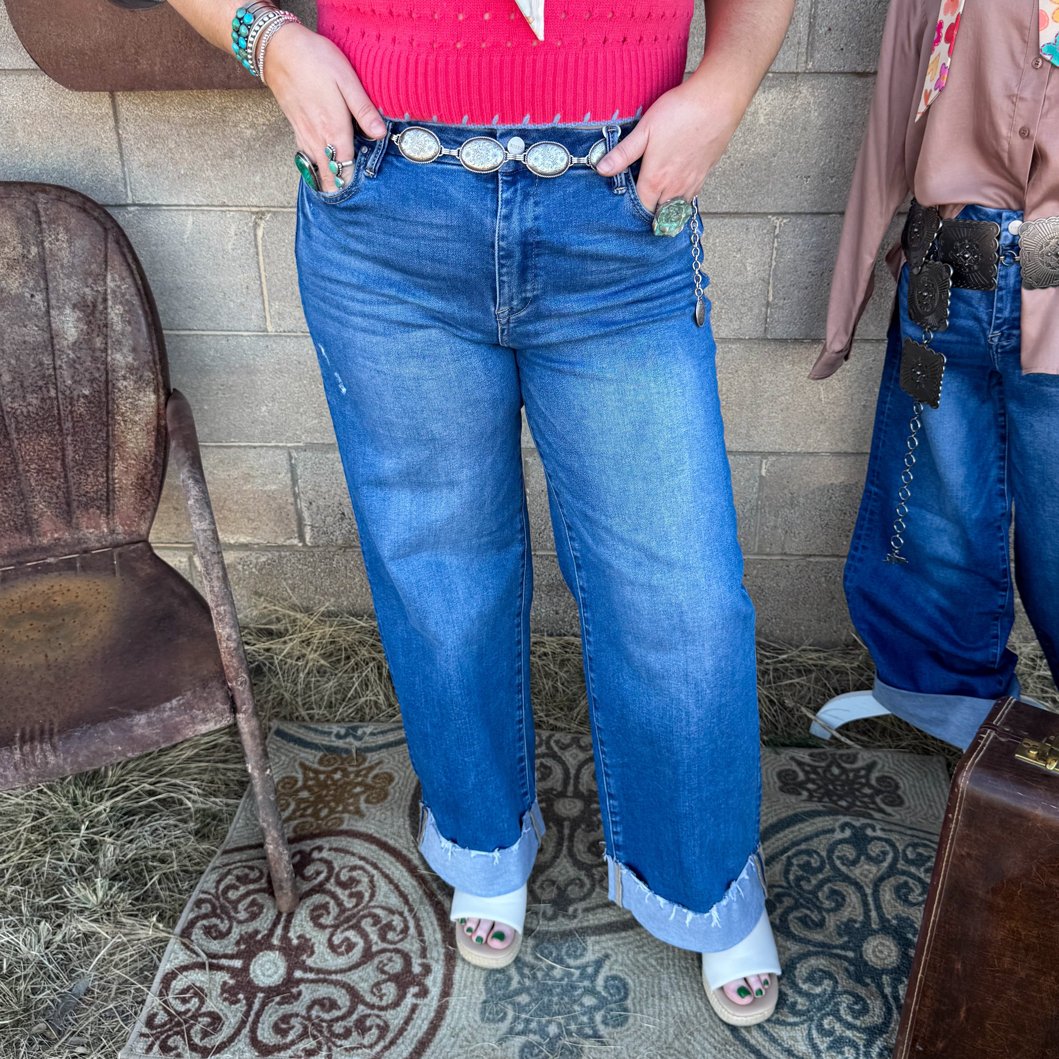 High Rise Cuffed Hem Jean