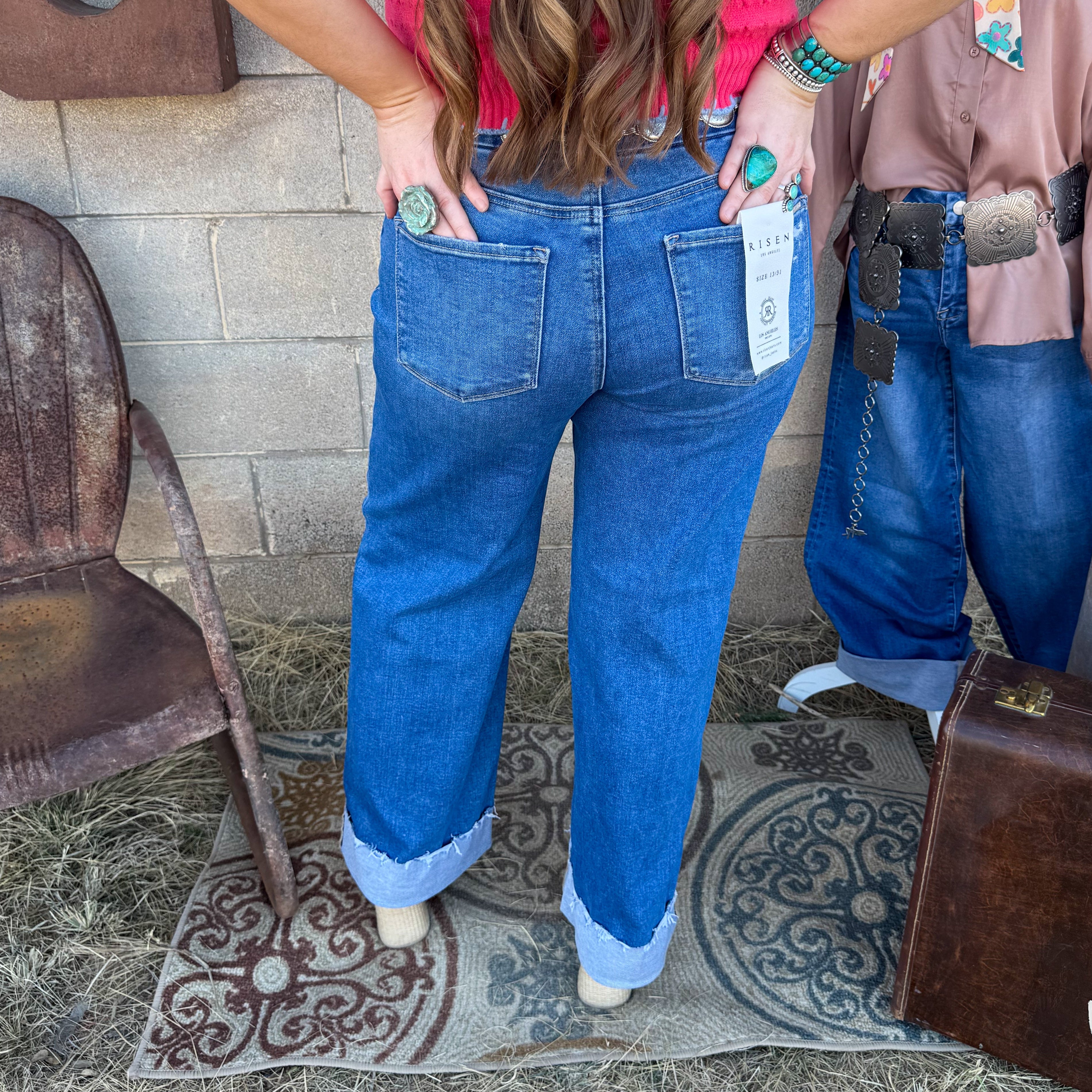 High Rise Cuffed Hem Jean