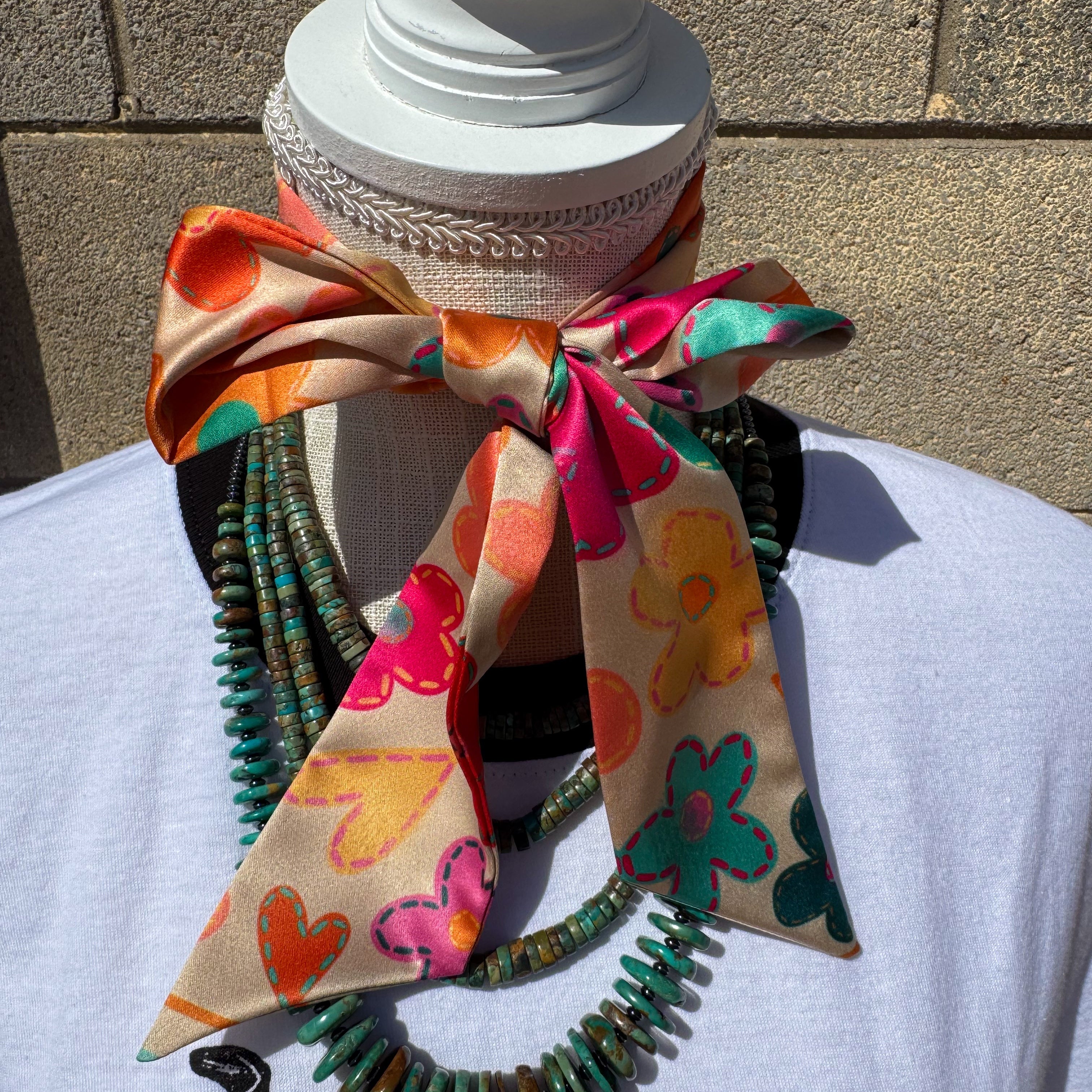 Spring Patchwork Florals Silk Twilly