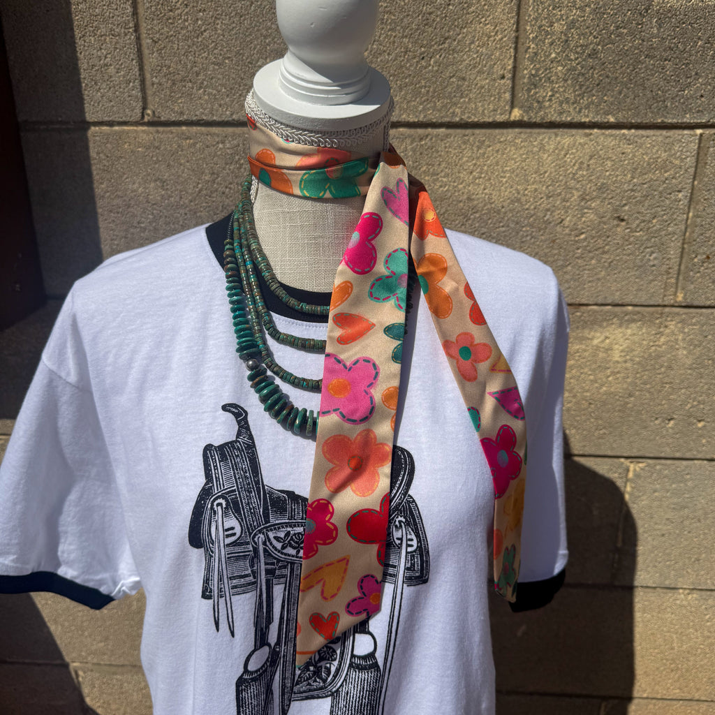 Spring Patchwork Florals Silk Twilly