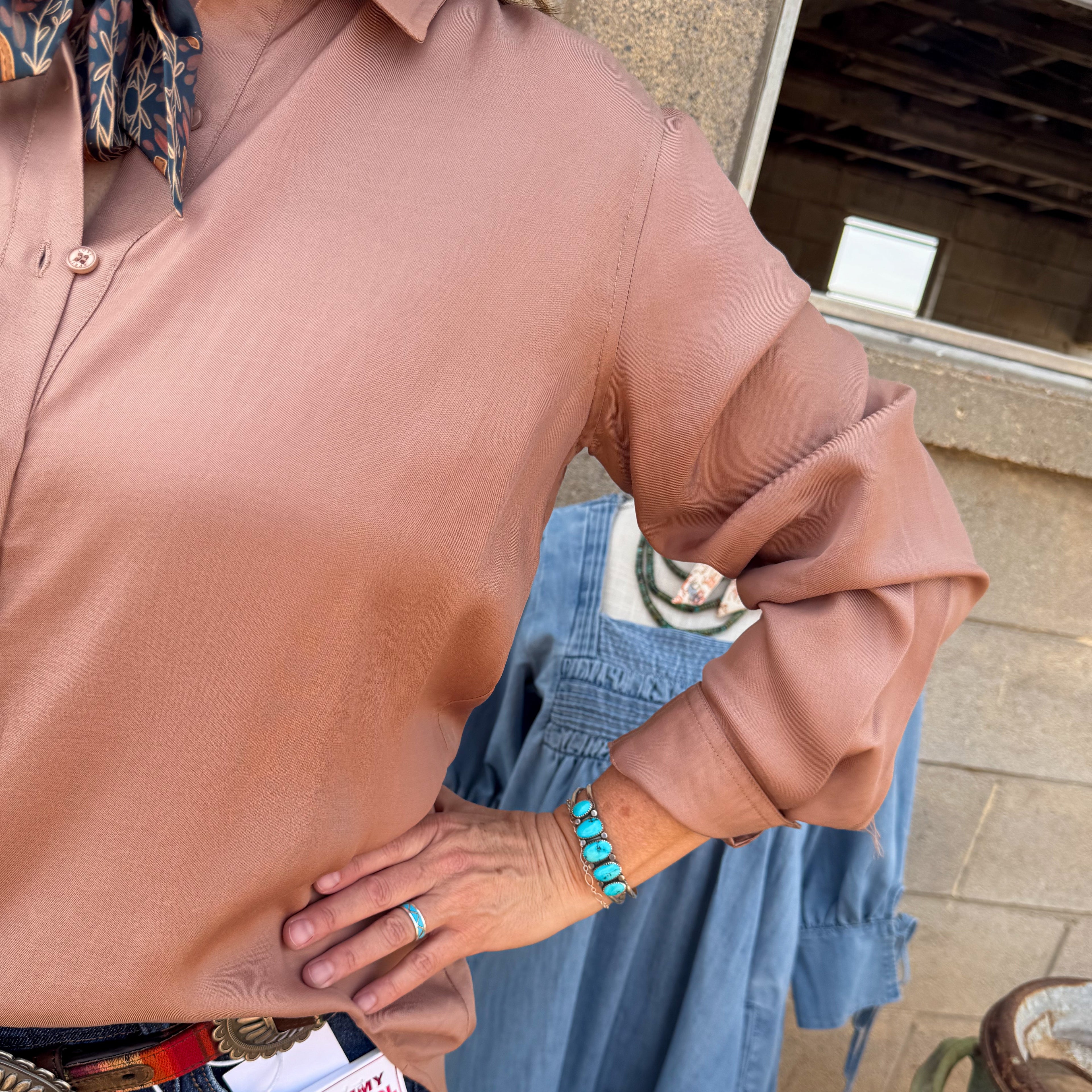 Cocoa Long Sleeve Button Down