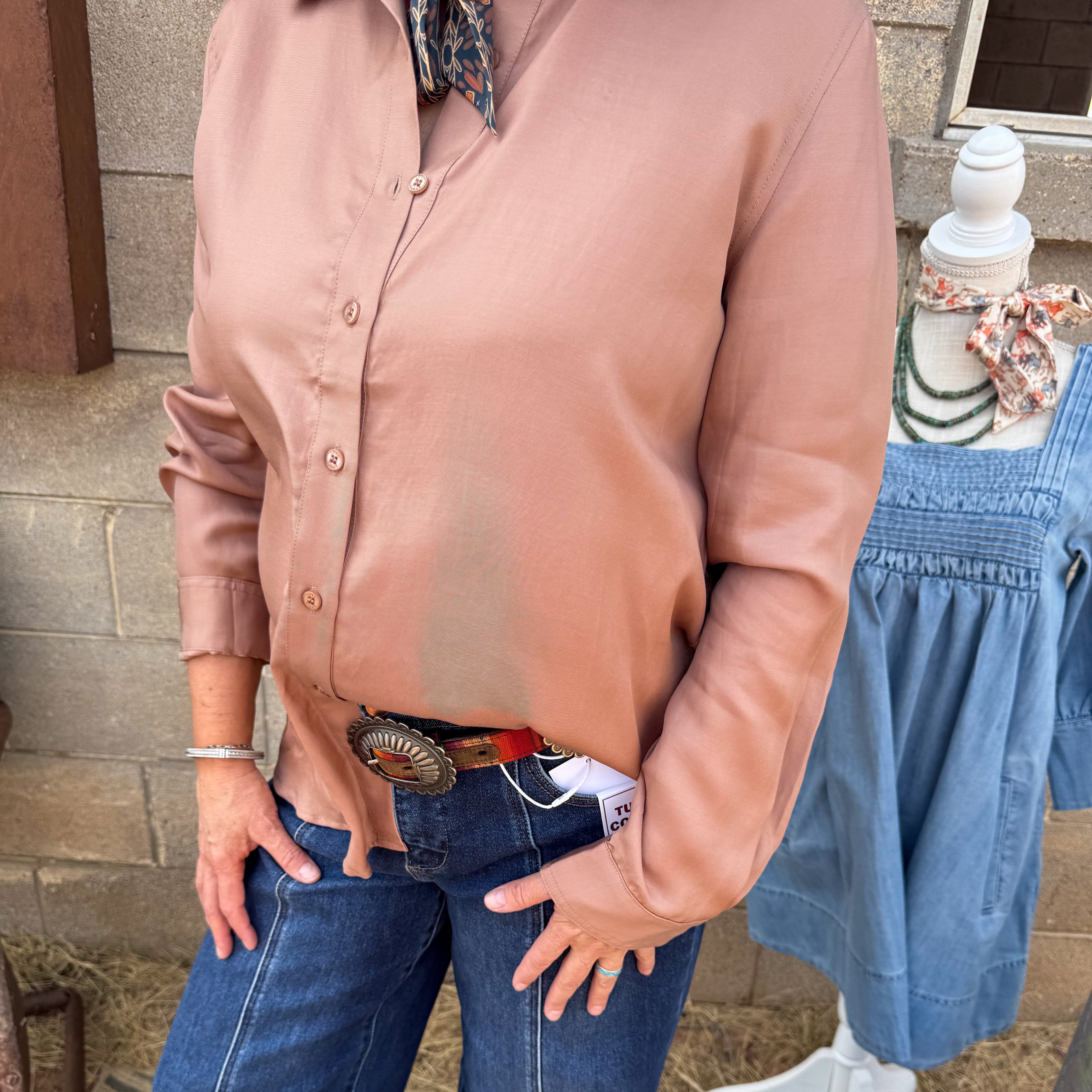 Cocoa Long Sleeve Button Down