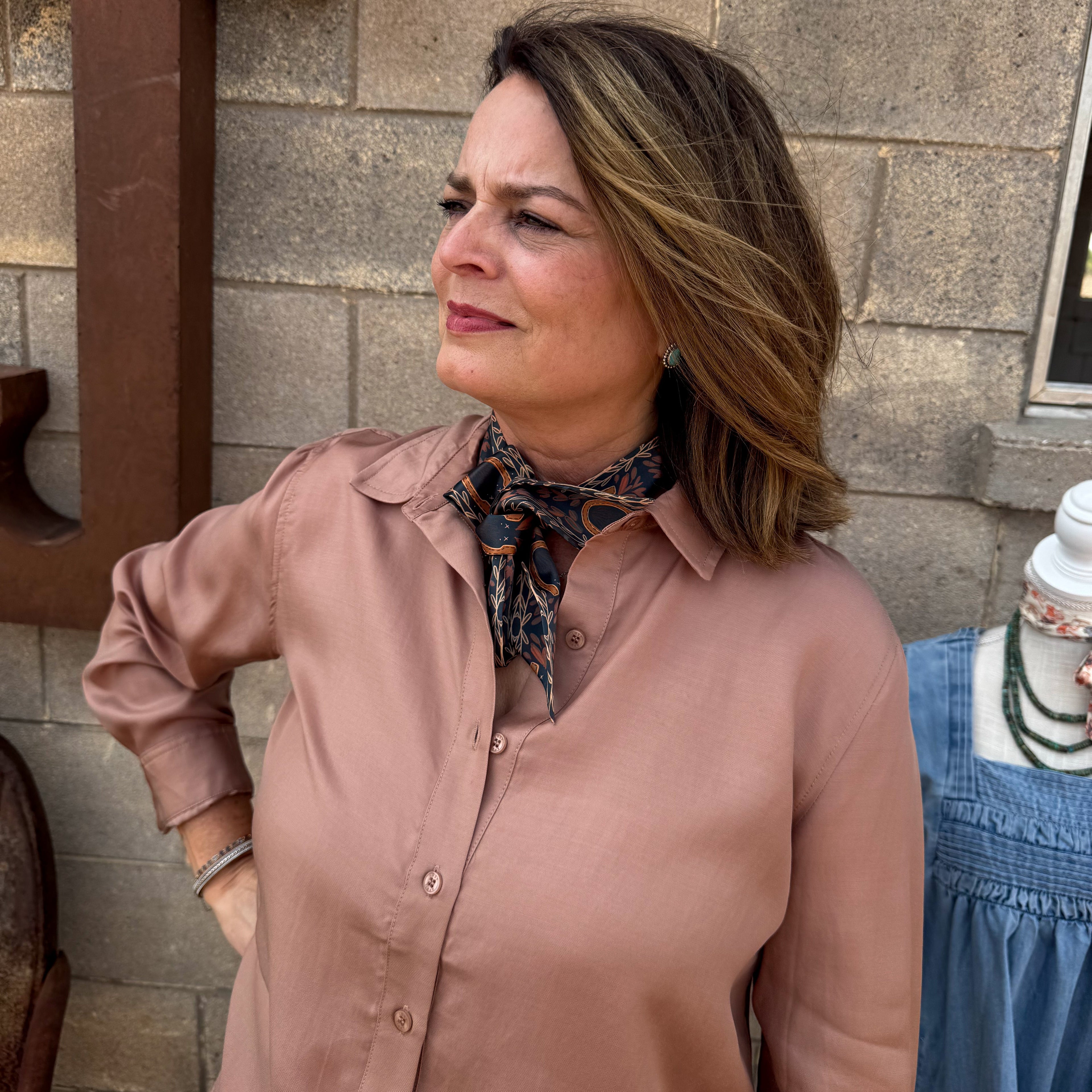 Cocoa Long Sleeve Button Down