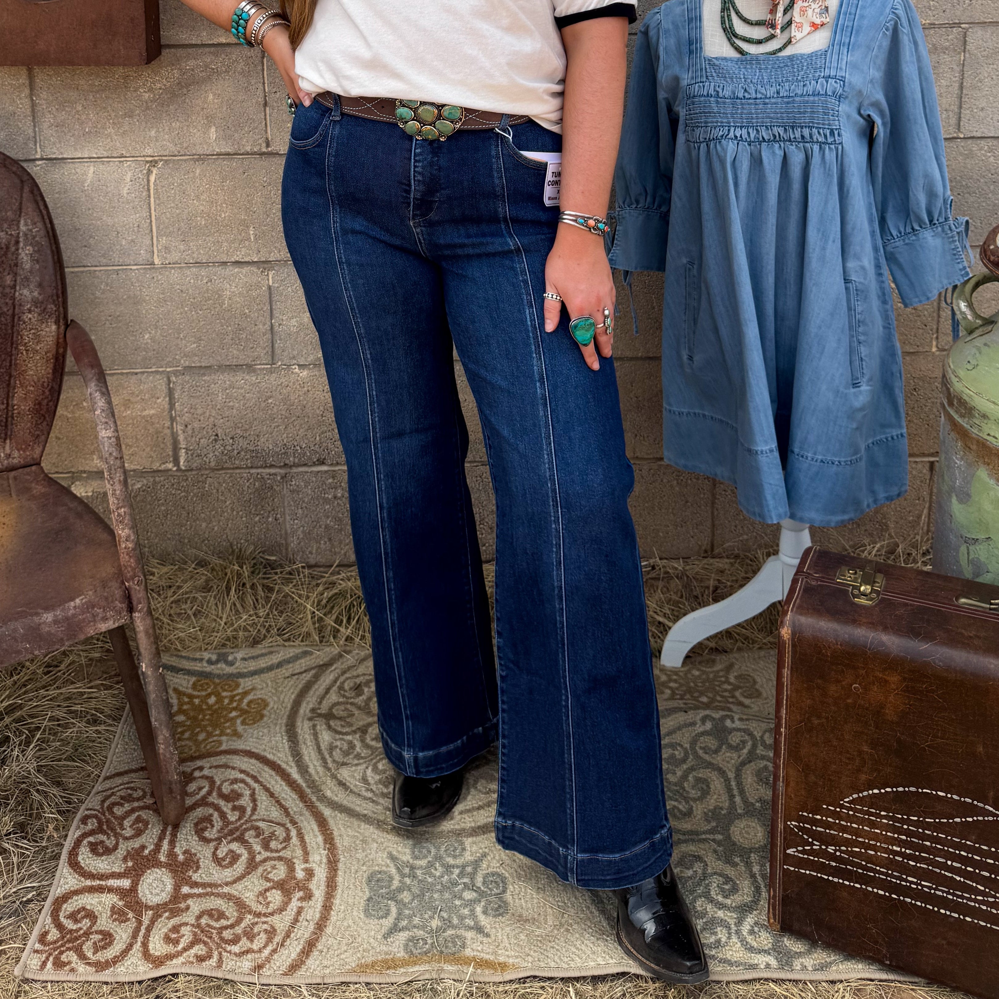 Mid Rise Front Seam Jean