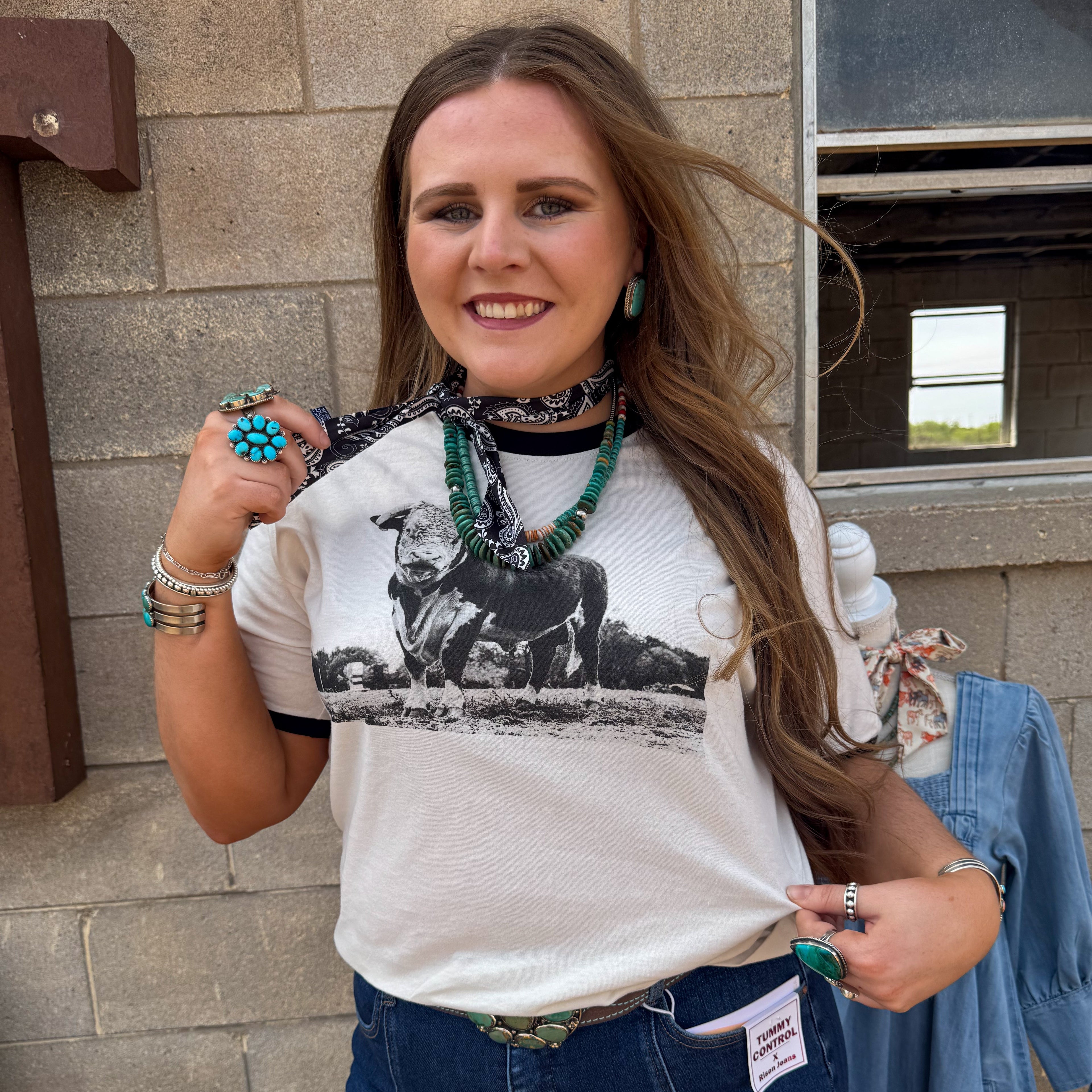 The Horned Bull Ringer Tee