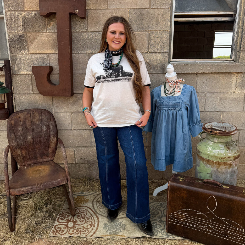The Horned Bull Ringer Tee