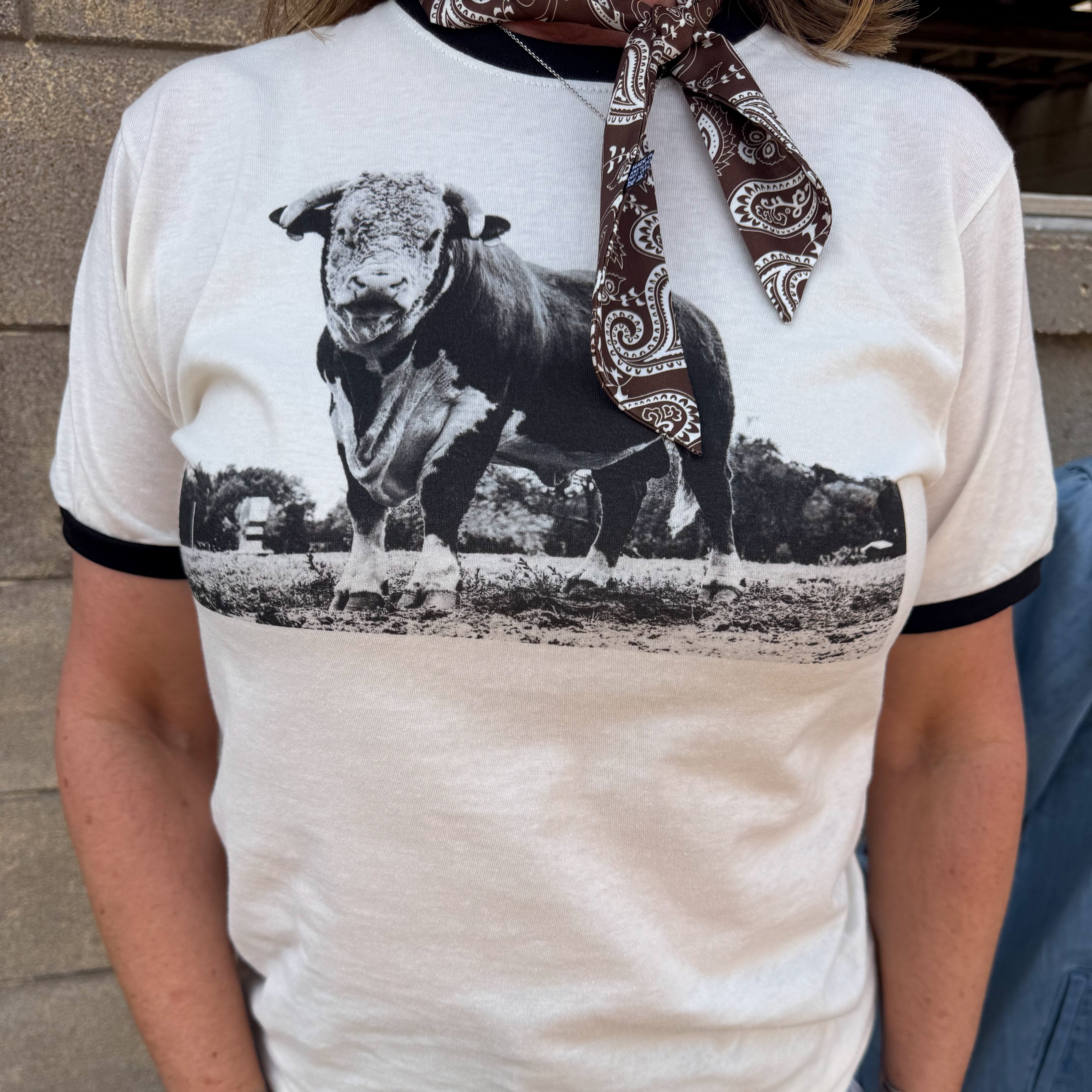 The Horned Bull Ringer Tee