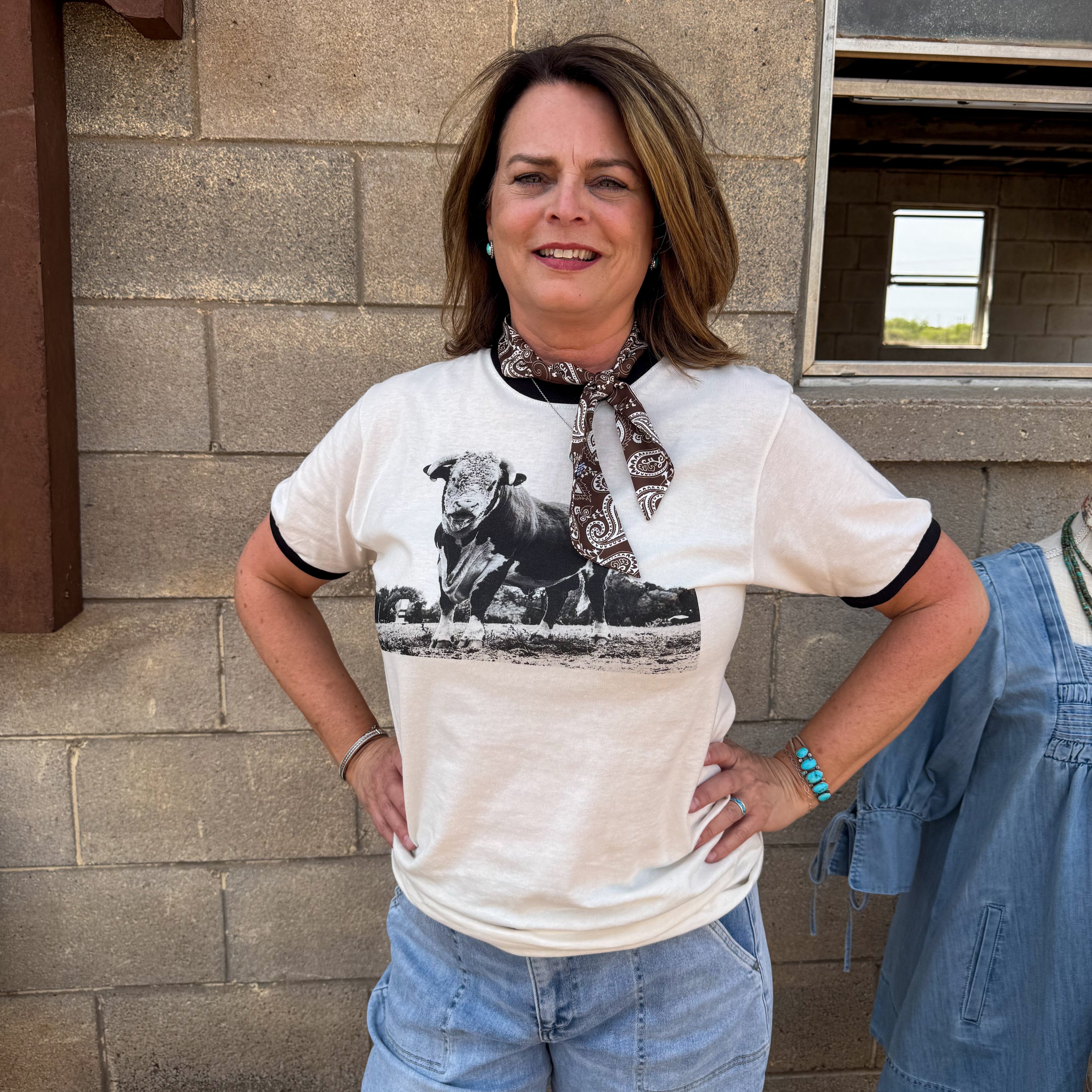 The Horned Bull Ringer Tee
