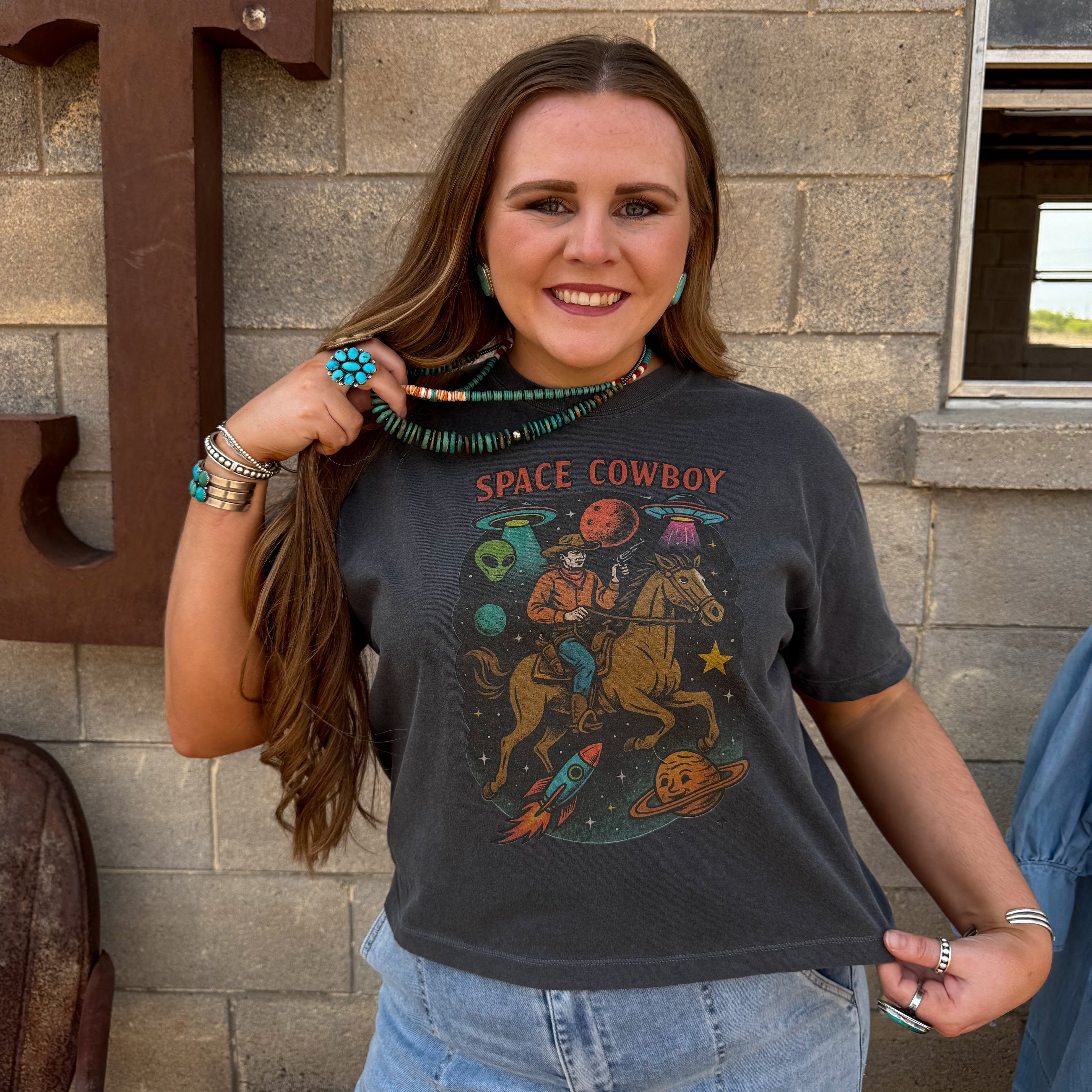Space Cowboy Crop Tee