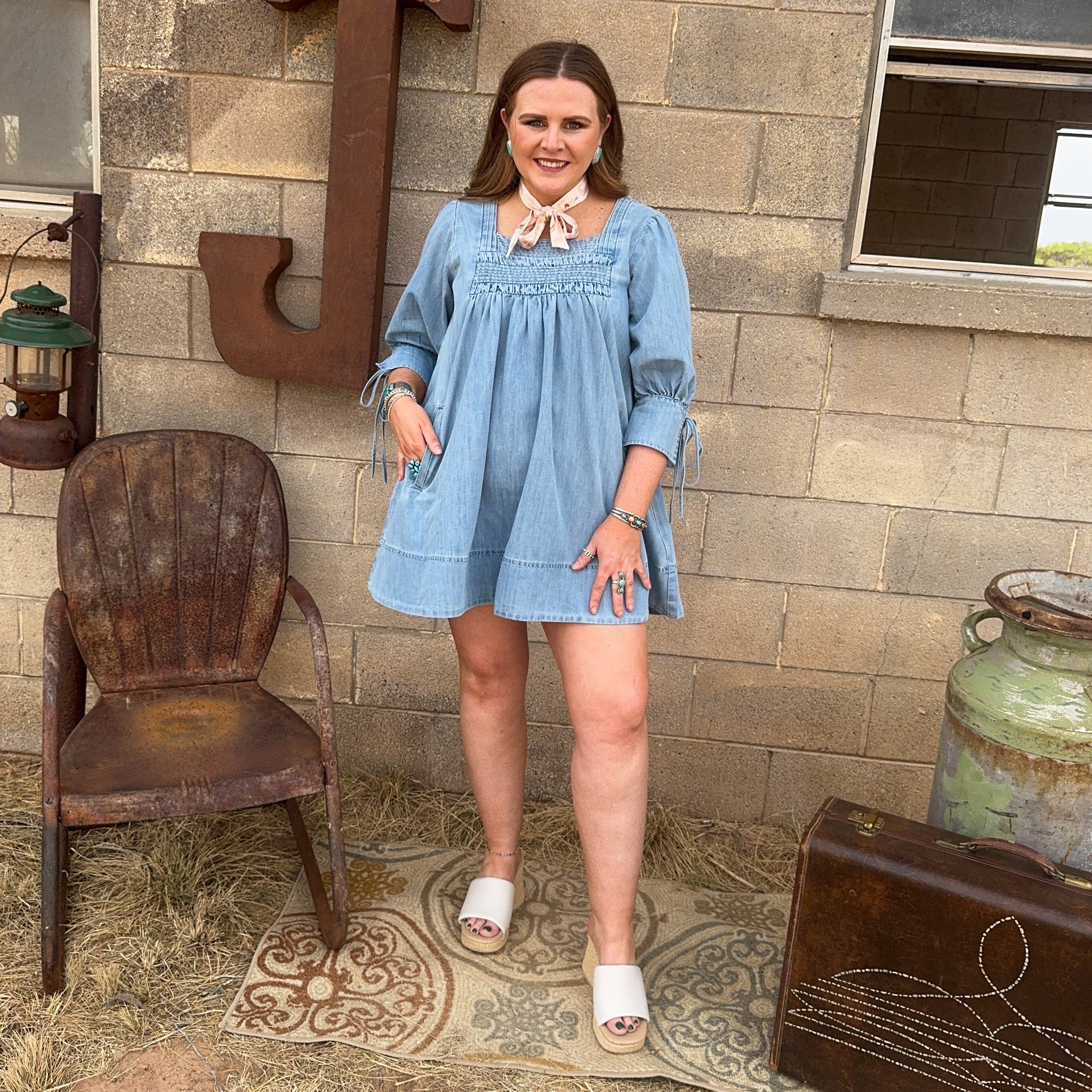 Babydoll Denim Dress