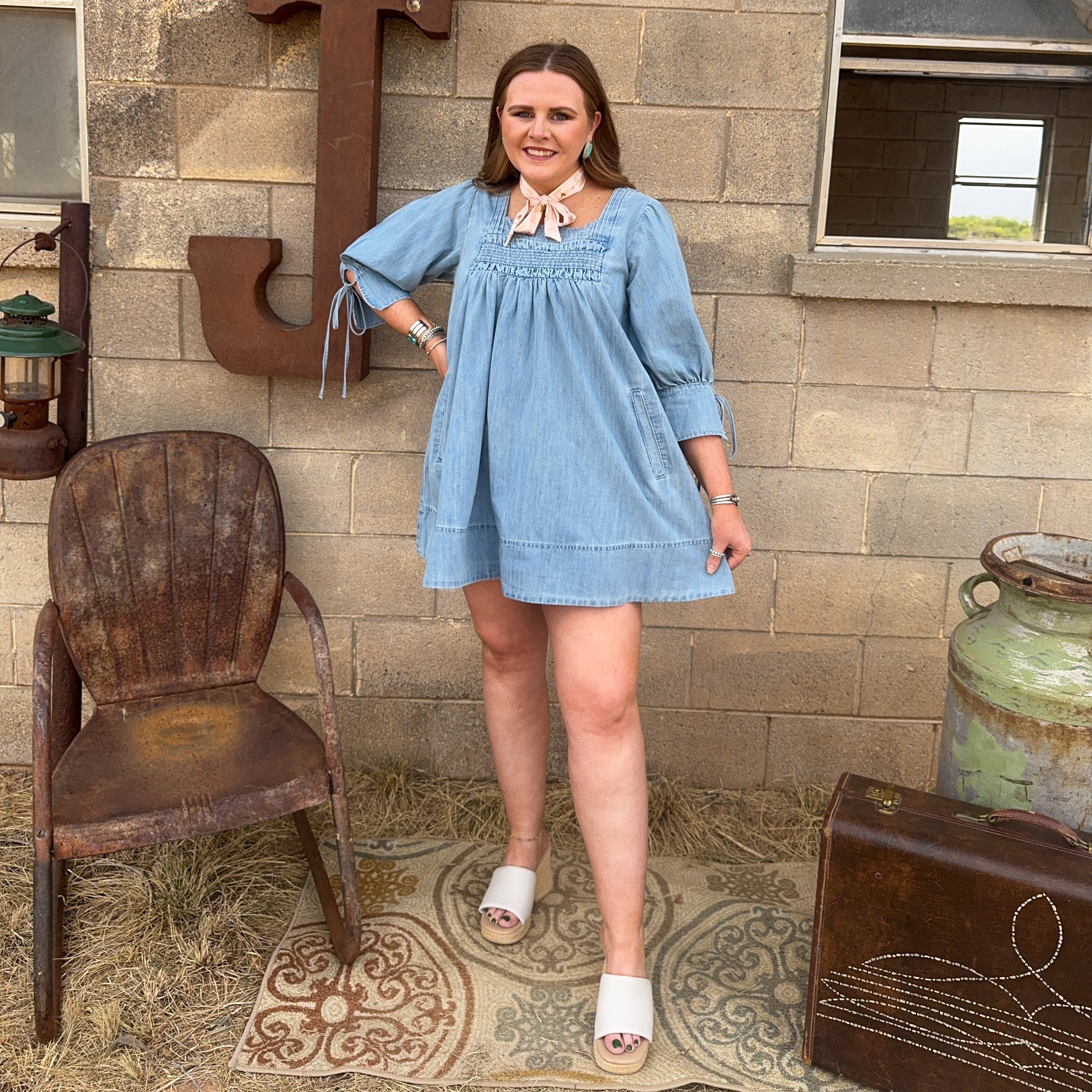 Babydoll Denim Dress