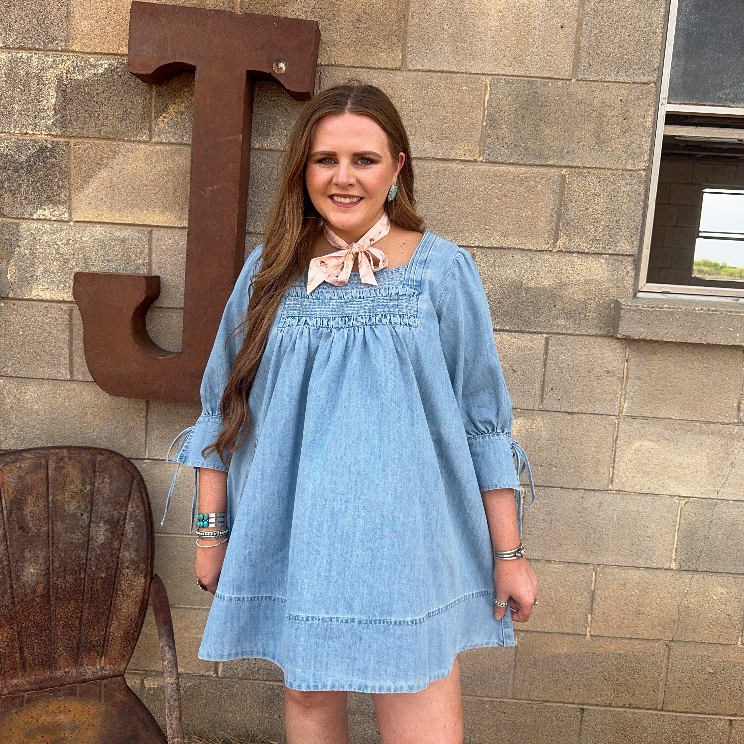 Babydoll Denim Dress