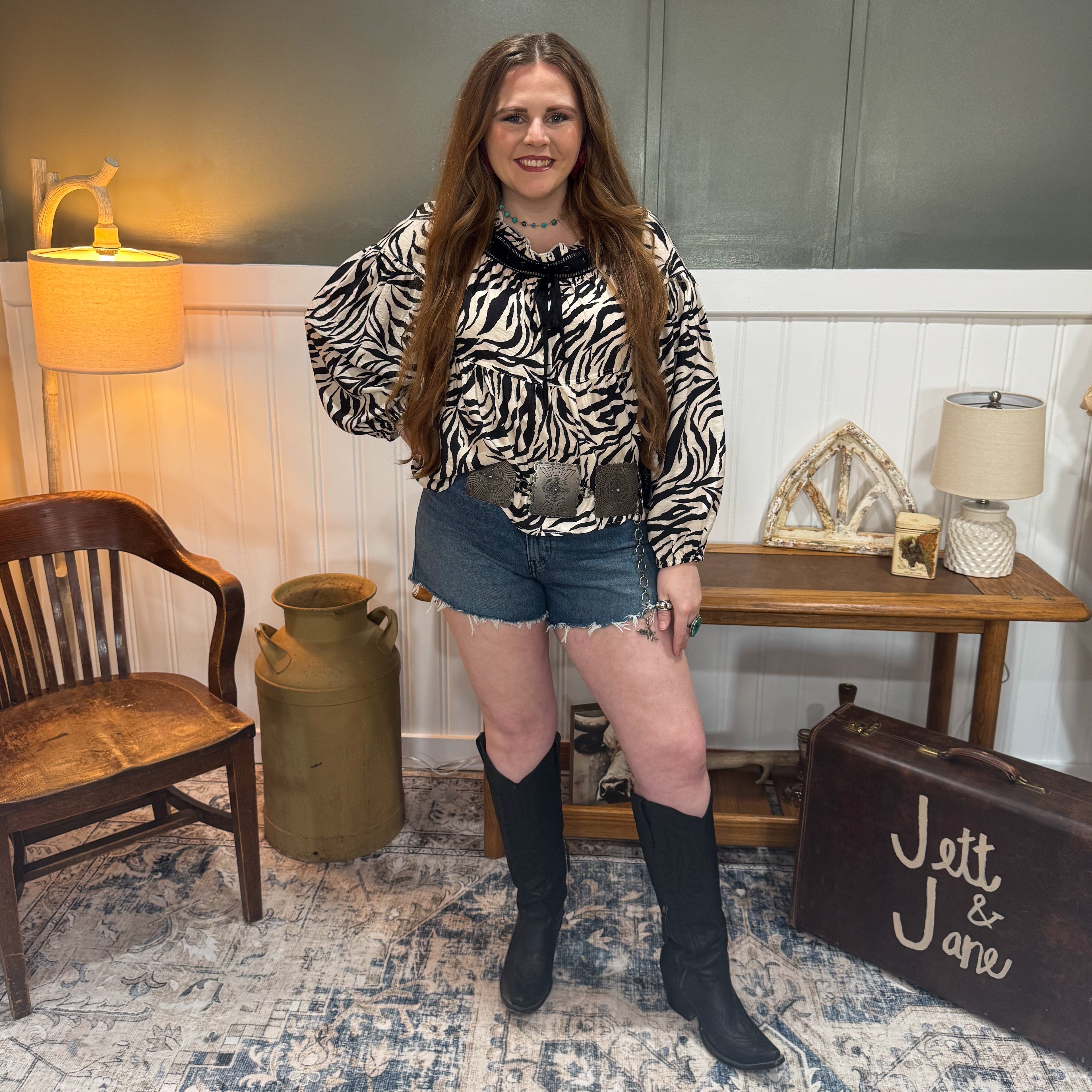 Zebra Print Blouse
