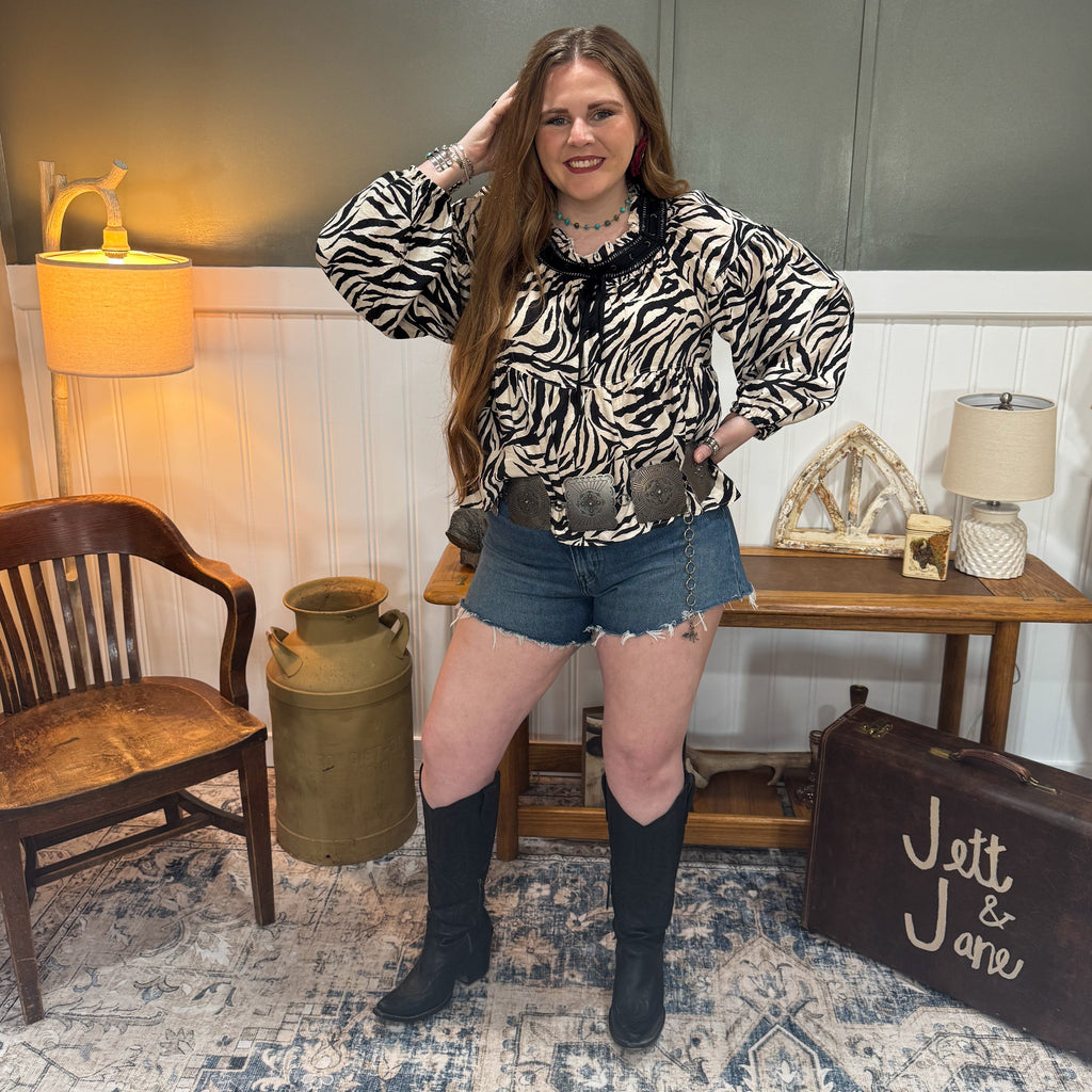 Zebra Print Blouse