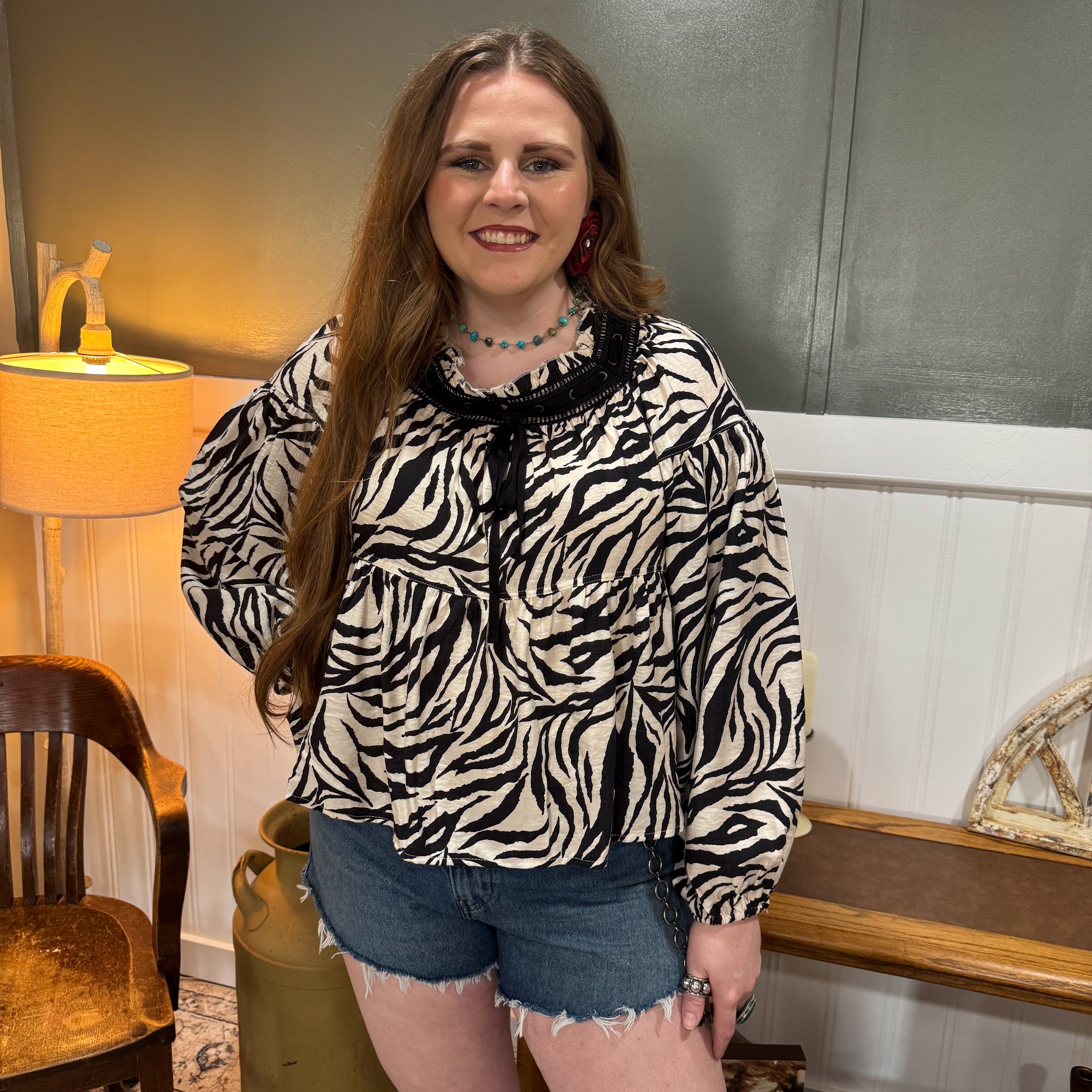 Zebra Print Blouse