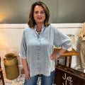 Chambray Striped Blouse