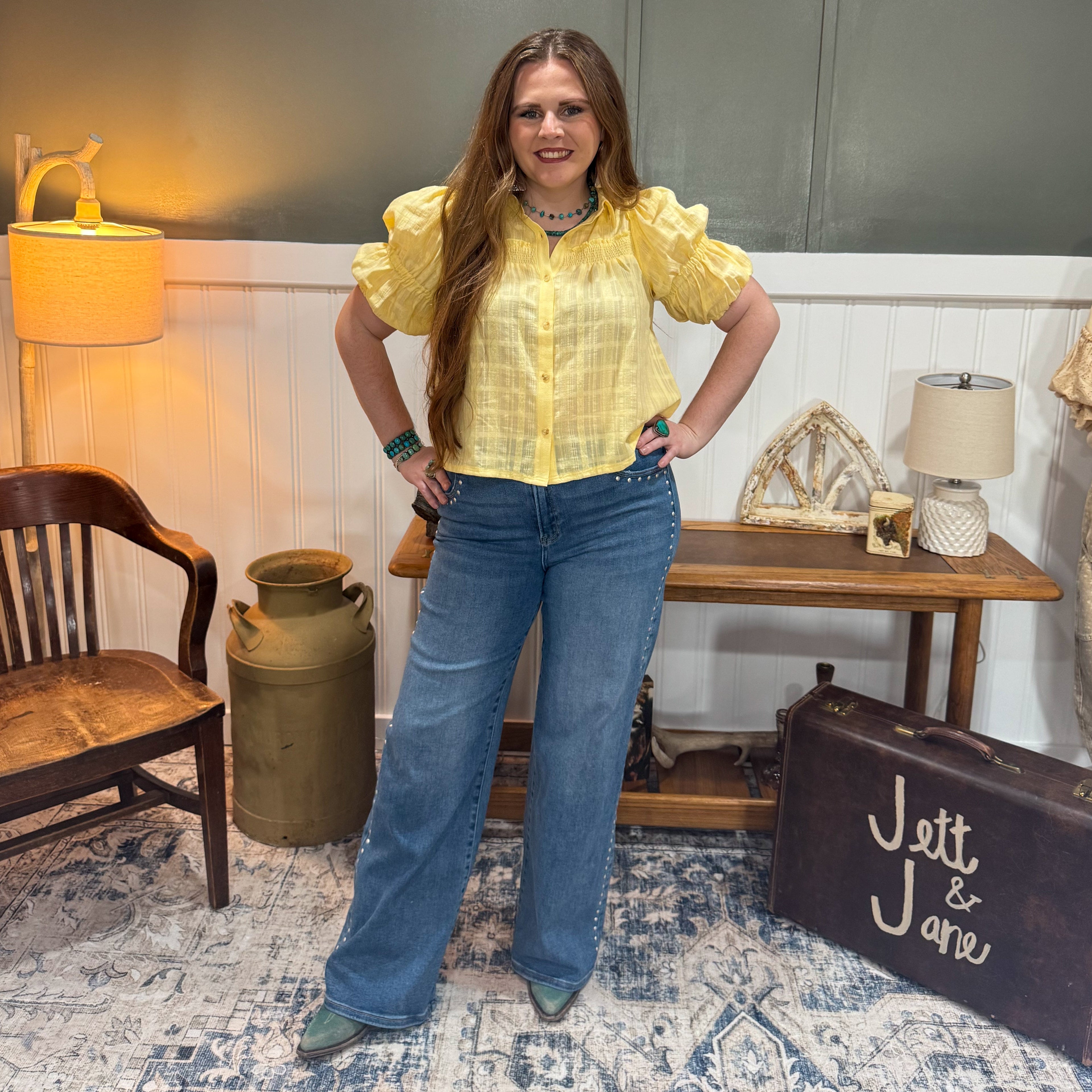 Butter Cream Smock Blouse