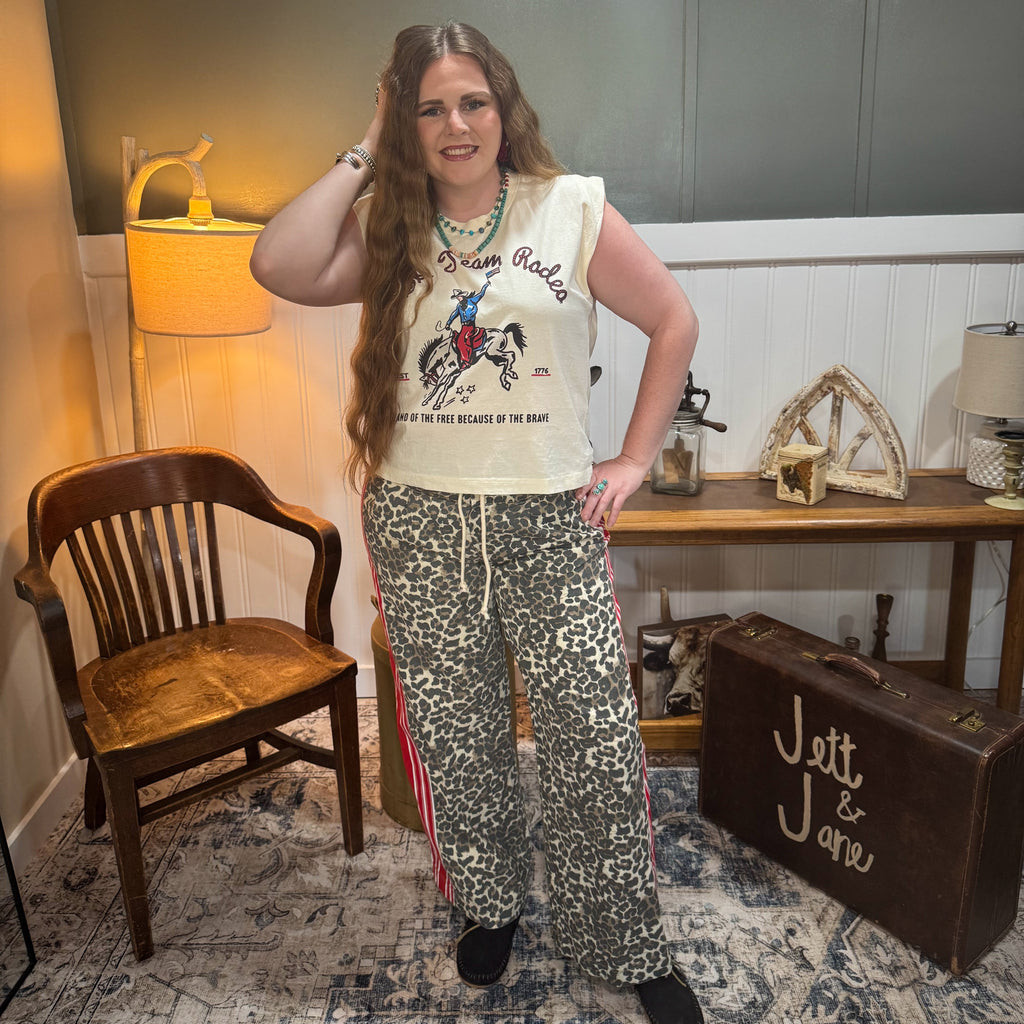 Sport Stripe Leopard Pant