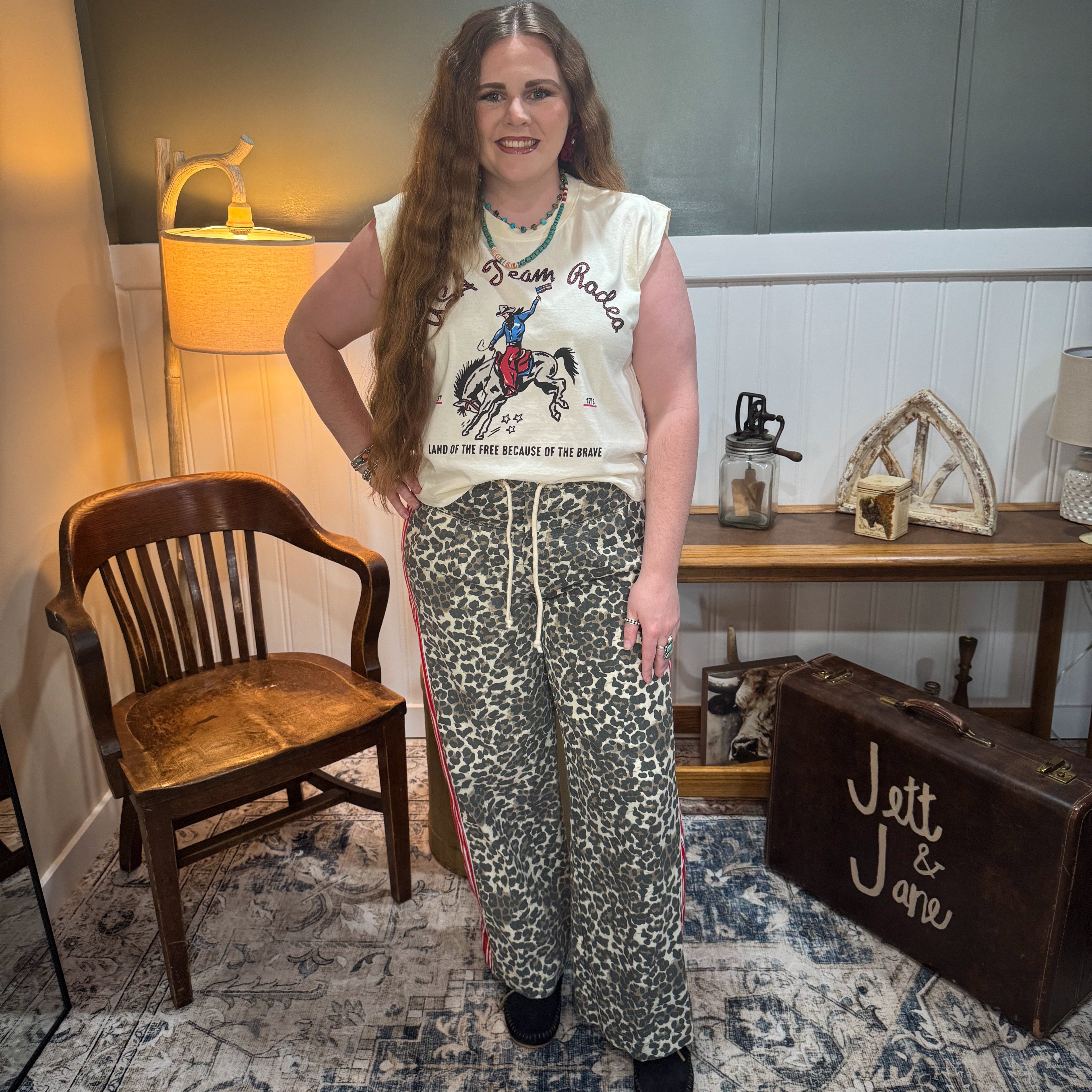Sport Stripe Leopard Pant