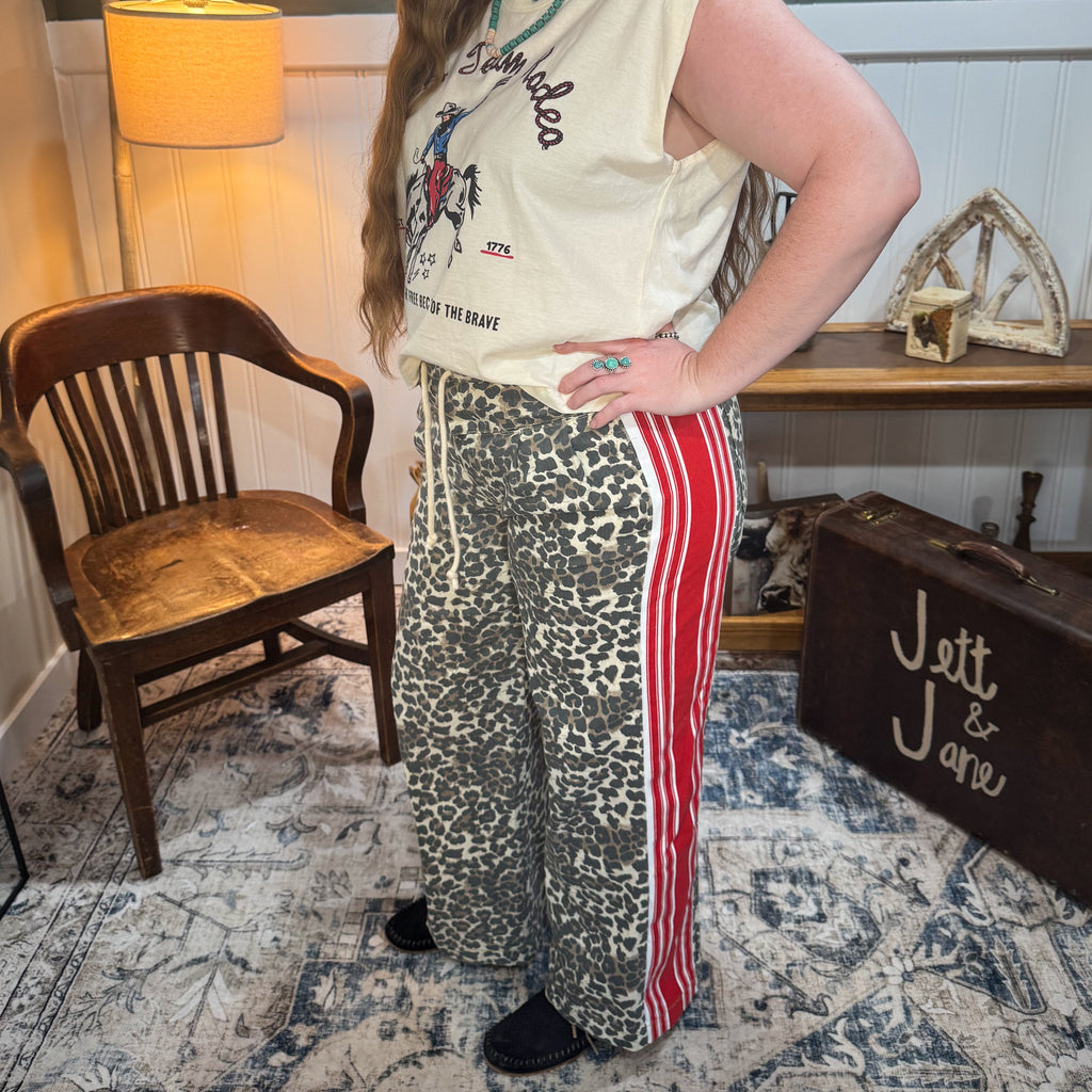 Sport Stripe Leopard Pant