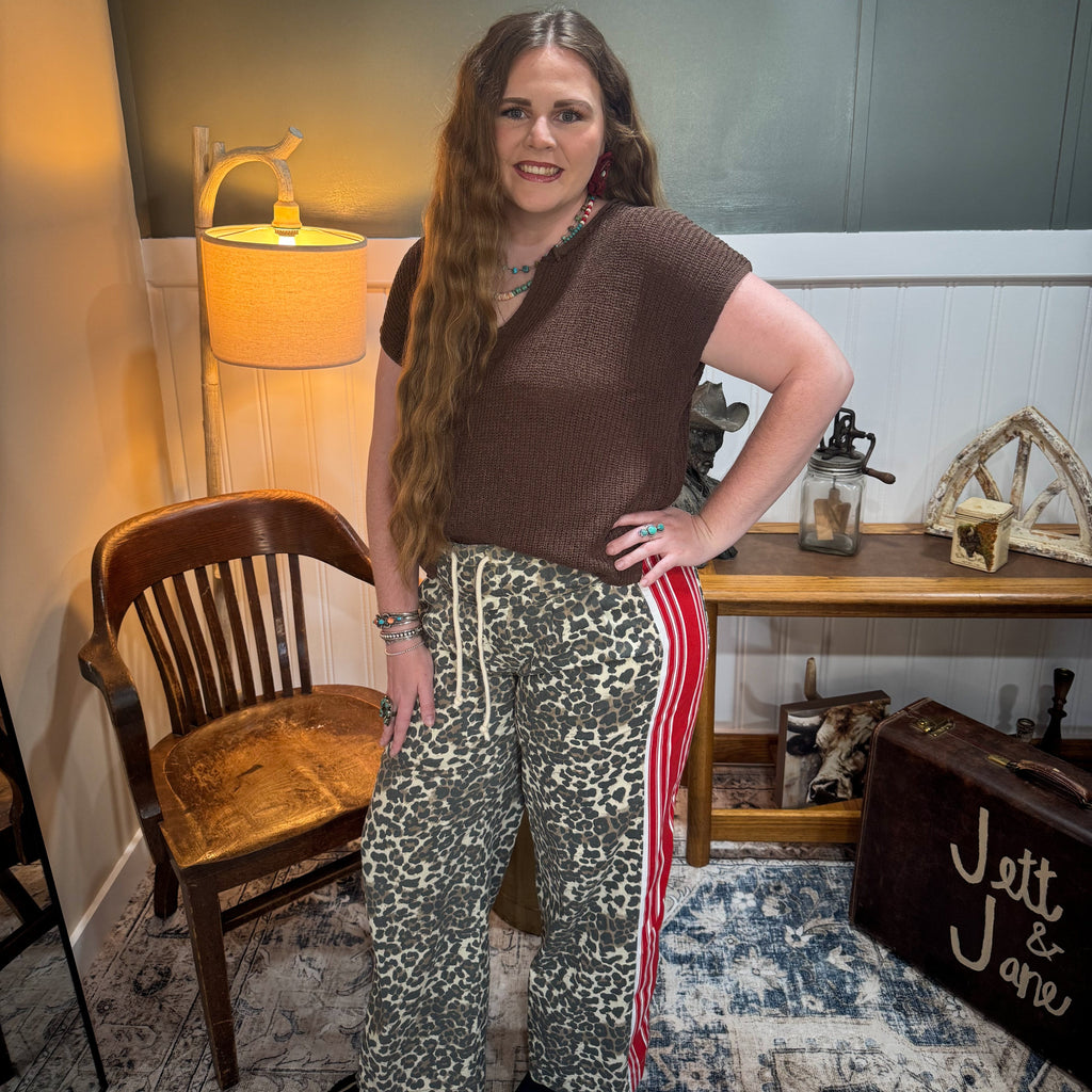 Sport Stripe Leopard Pant