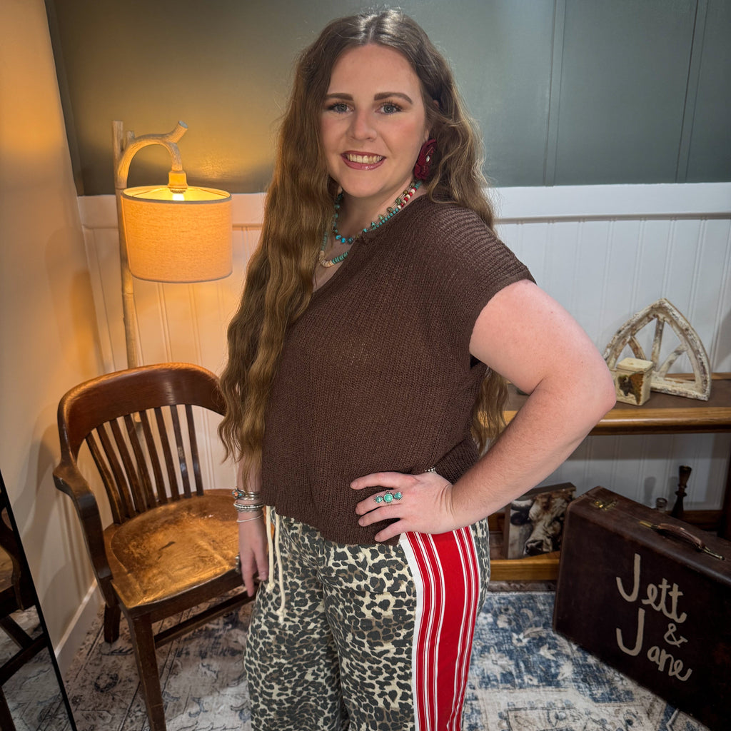 Sport Stripe Leopard Pant