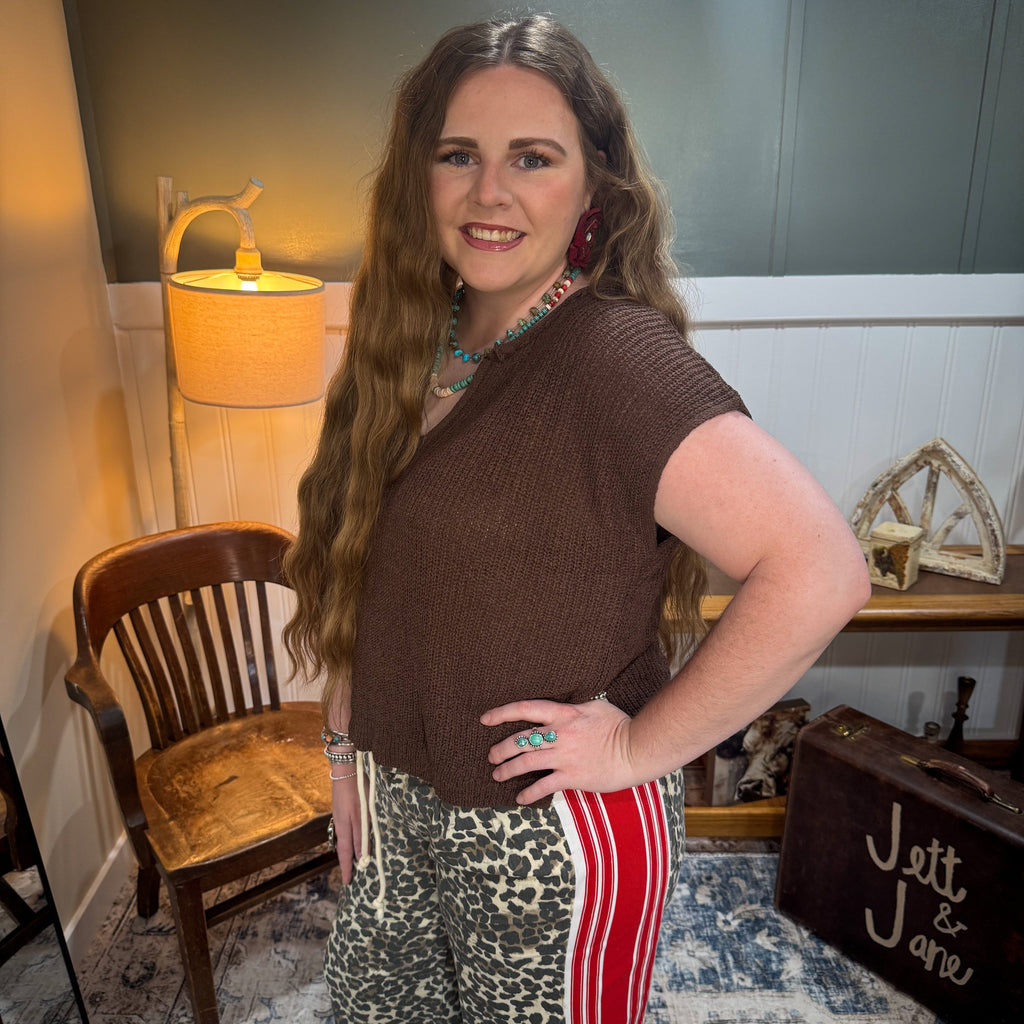 Brown Knitted Top